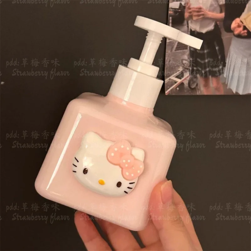 Hello Kitty Double-Compartment Bottle—Cute, Stylish Empty Pump Bottle   Home-Use Shampoo and Body Wash Dispenser   Lotion Bottle view 2