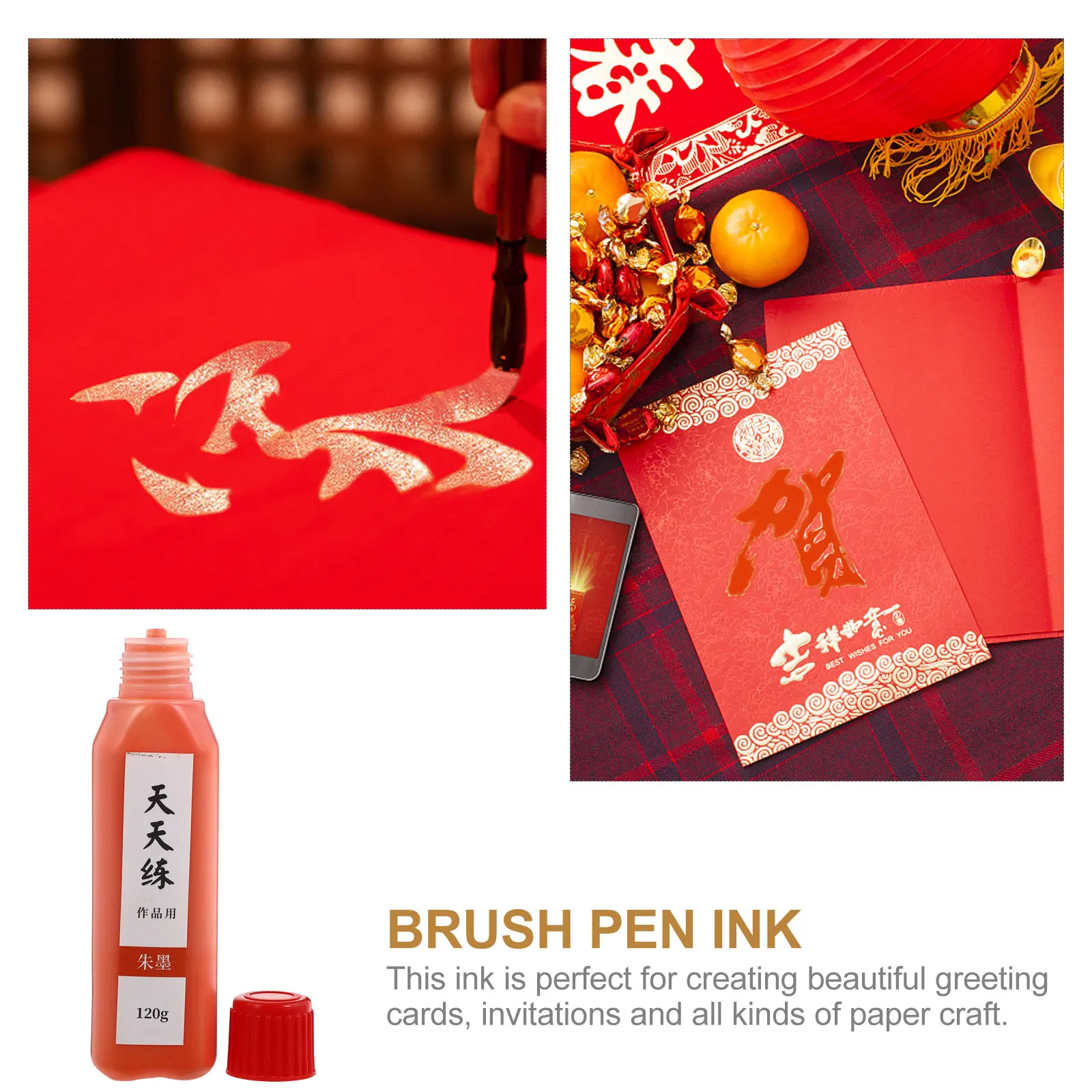 

Natural Material Calligraphy Ink Smooth Writing Stable Color Fade Resistant Special Ink for Greeting Cards Invitations Paper