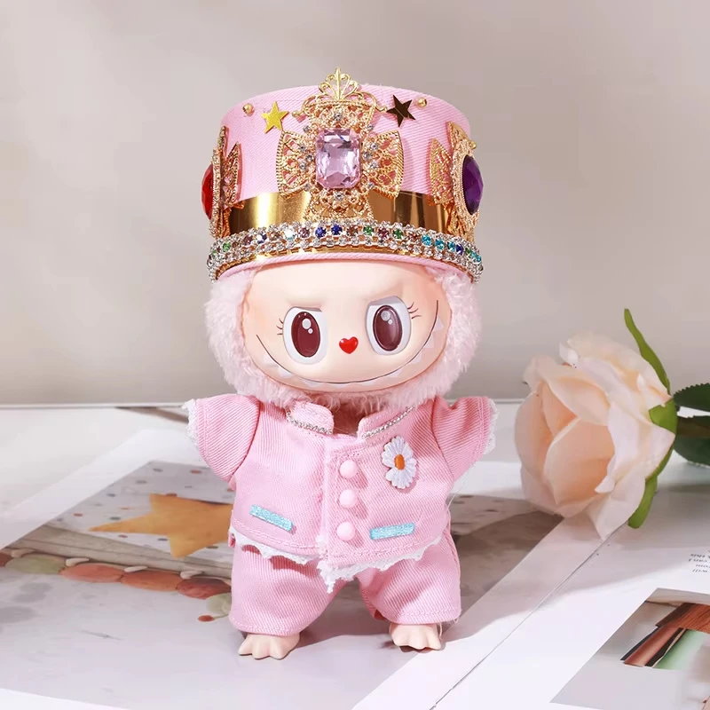 Gd With G-Dragon Labubu Baby Clothes 17cm Suit Pendant Plush Doll