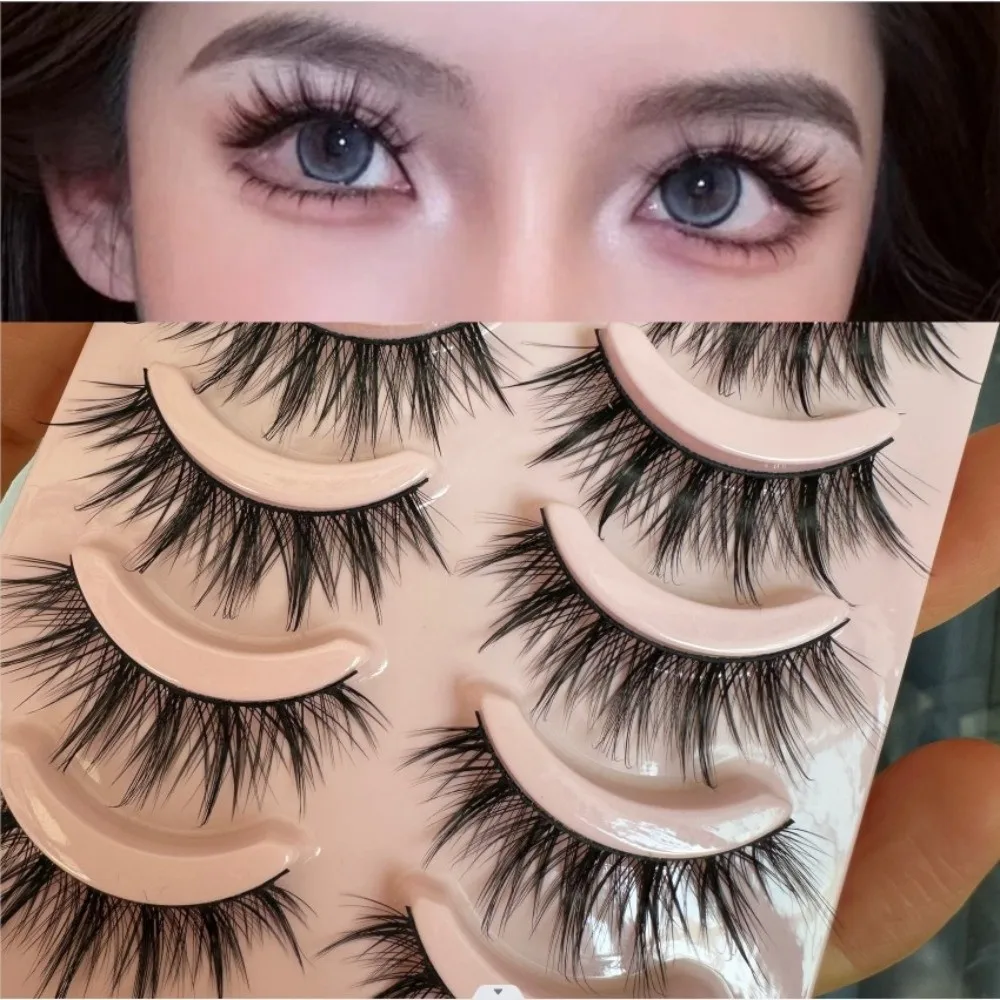 Trendy Black Thick False Eyelashes Curvature C Easy To Wear DIY Lashes Extension 13MM Eye Makeup Dense Fake Eyelashes Daily