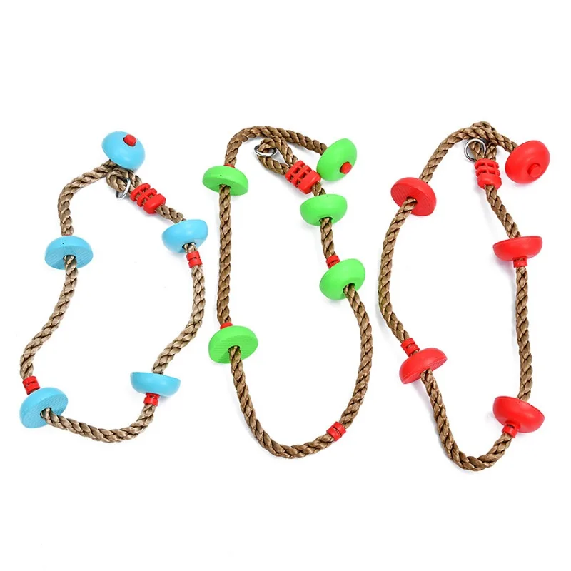 Crianças cordas de escalada disco balanço escalada corda de plástico crianças equipamentos playground ao ar livre balanço interior diversão brinquedos de fitness