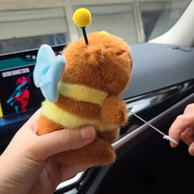 2025 Capibara Shoot Shake Wings Bee Capybara Backpack Capybara Doll Catch Doll Cute Women's Plush Birthday Gift  stuffed animals