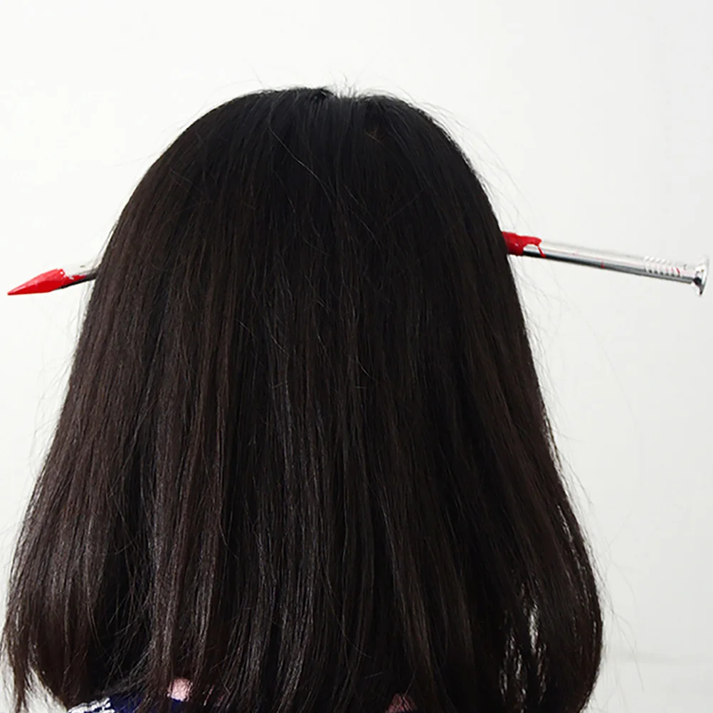 3Pcs Nail Through Head Prop Horror Nail Headband Halloween Party Prank Props Cosplay Decoration Halloween Props