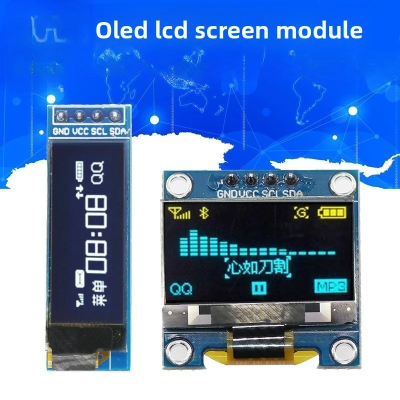 0.91 0.96 1.3 بوصة، أزرق، أبيض IIC Communication، وحدة عرض OLED صغيرة #2