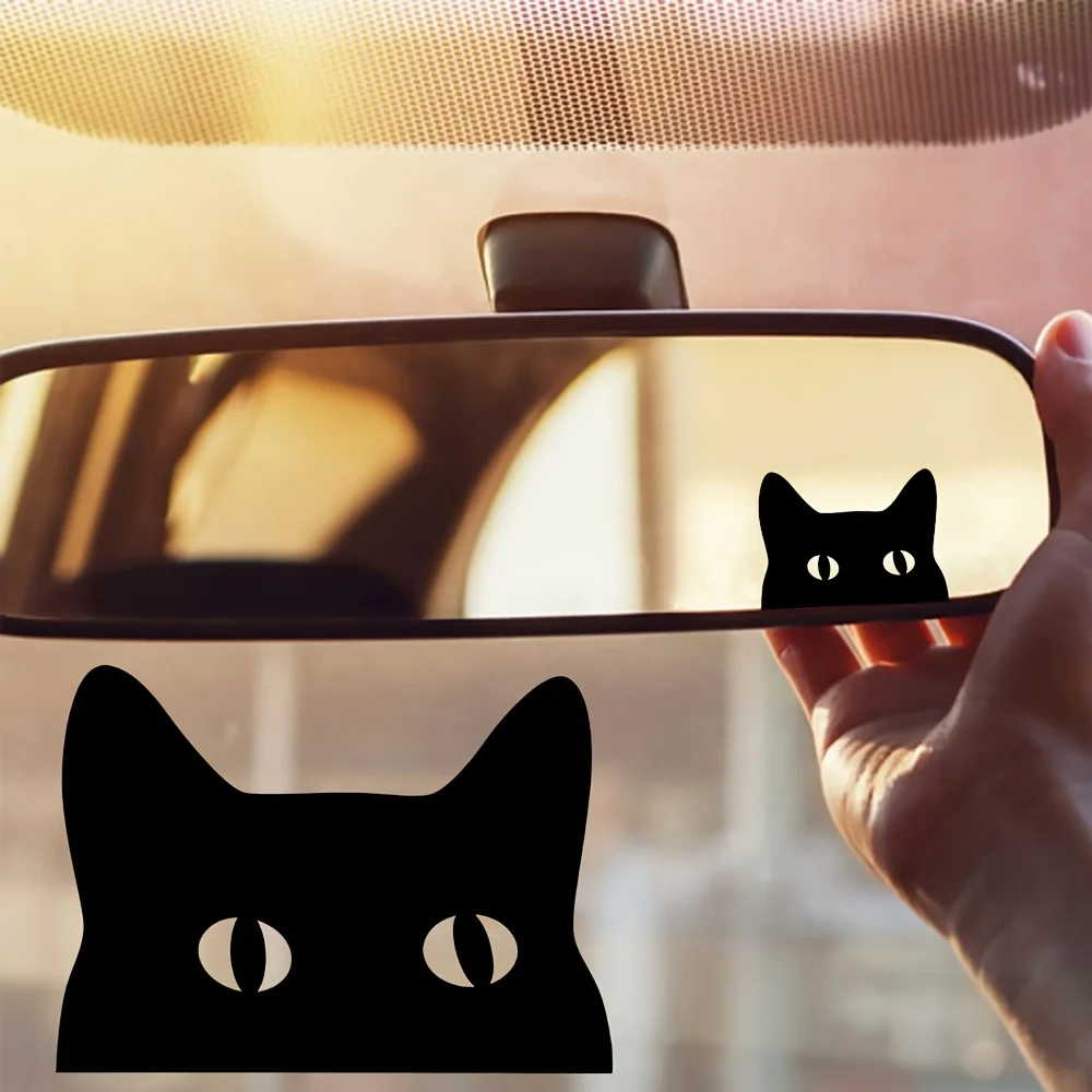 

Набор из 4 водонепроницаемых виниловых наклеек с милыми котиками, выглядывающими из-за угла – белые/розовые/черные наклейки с котиками для автомобиля, ноутбука и декора окон