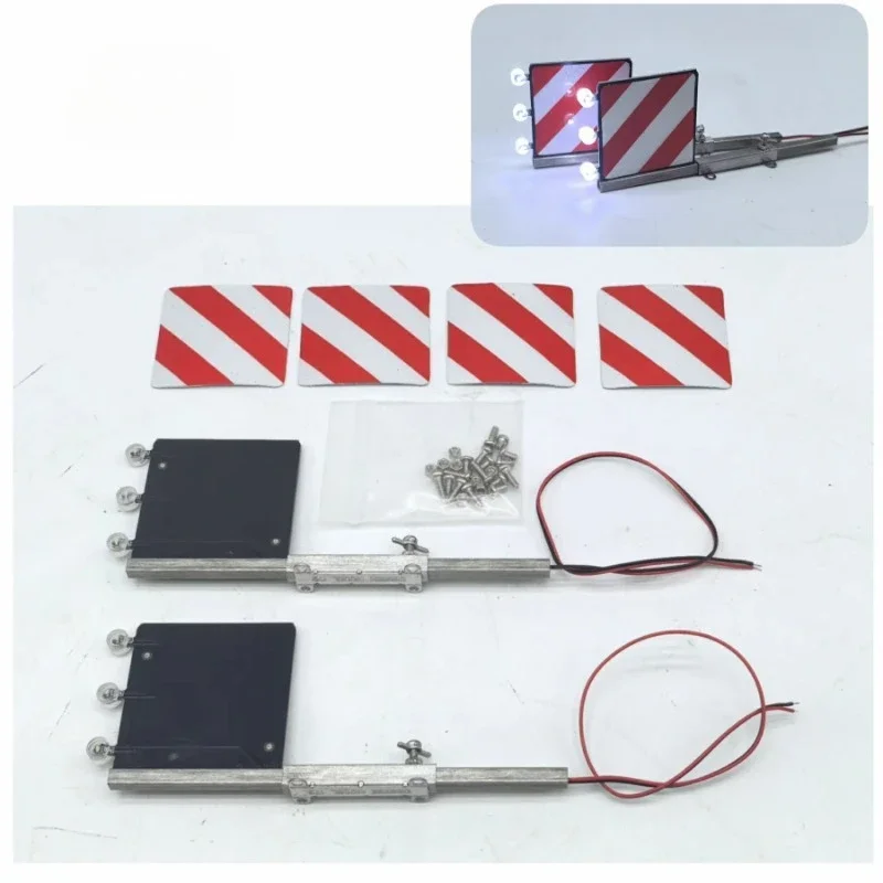 LED 1 Pair Warning Sign Light For 1/14 Tamiya RC Truck Car For scania 770s For volvo