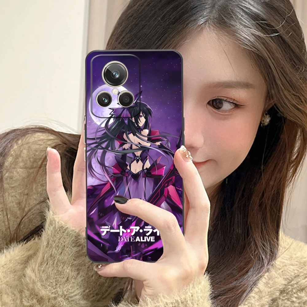 DAL Tohka Yatogami Mobile Cell Phone Case for Realme GT 2 9i 8i 7i Pro X50 X2 C35 C21 C20 C11 C3 Black Soft Phone Cover Shell