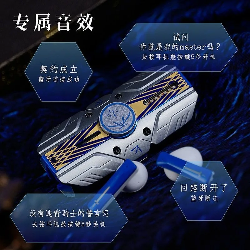 Fate Stay Night Saber Avalon TWS Headphones Fidget Spinner Charging RGB Light Effect Half‑in‑Ear Bluetooth Earphone Anime Gift view 2