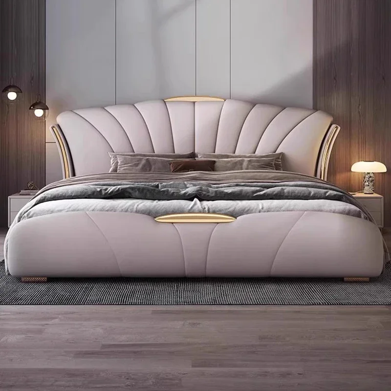 

Современная кровать-софа для спальни, дизайн «человек-собака», каркас, размер King Size, кожаная, с массажем, для сна, мебель для отдыха, комплект мебели