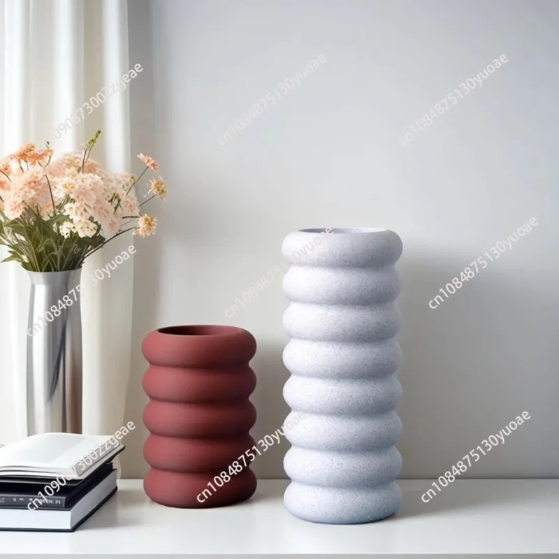 

Large Bubble Vase Silicone Mold with Rigid Outer Shell Support Two-part Split Concrete Cement Planter Mould with Clips DIY Kit