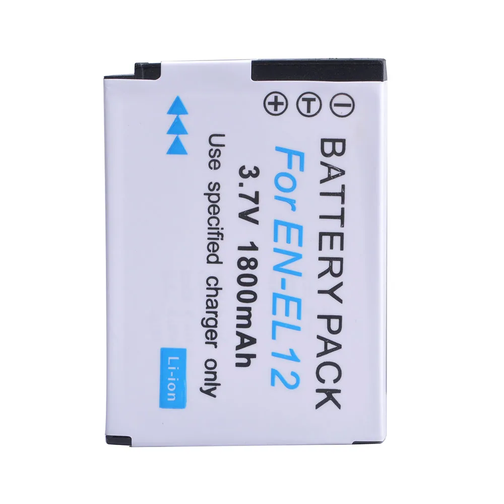 AsperX EN-EL12 EN EL12 ENEL12 Battery Bateria + Charger with Type C Port for Nikon Coolpix S9700 S9500 S9400 S9300 S9100 S8200