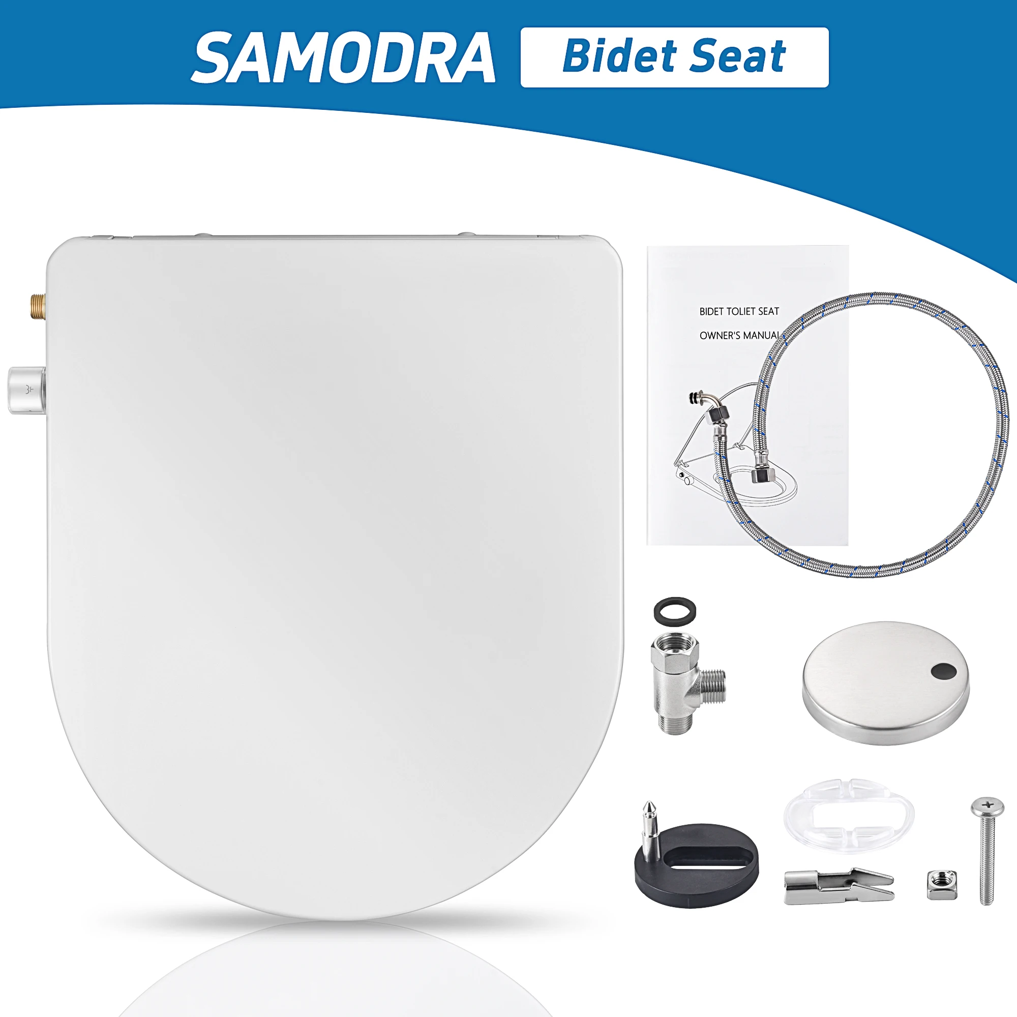 Samodra Nicht elektrische Bidet-Toilettensitze, weiß (nur für europäische Toiletten geeignet) – Detail 8