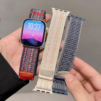 Nylon Band For apple watch band 49mm 44mm 40mm 45mm 41mm 42mm 46mm 45 mm correa bracelet iWatch Ultra series 7 6 5 3 se 8 strap