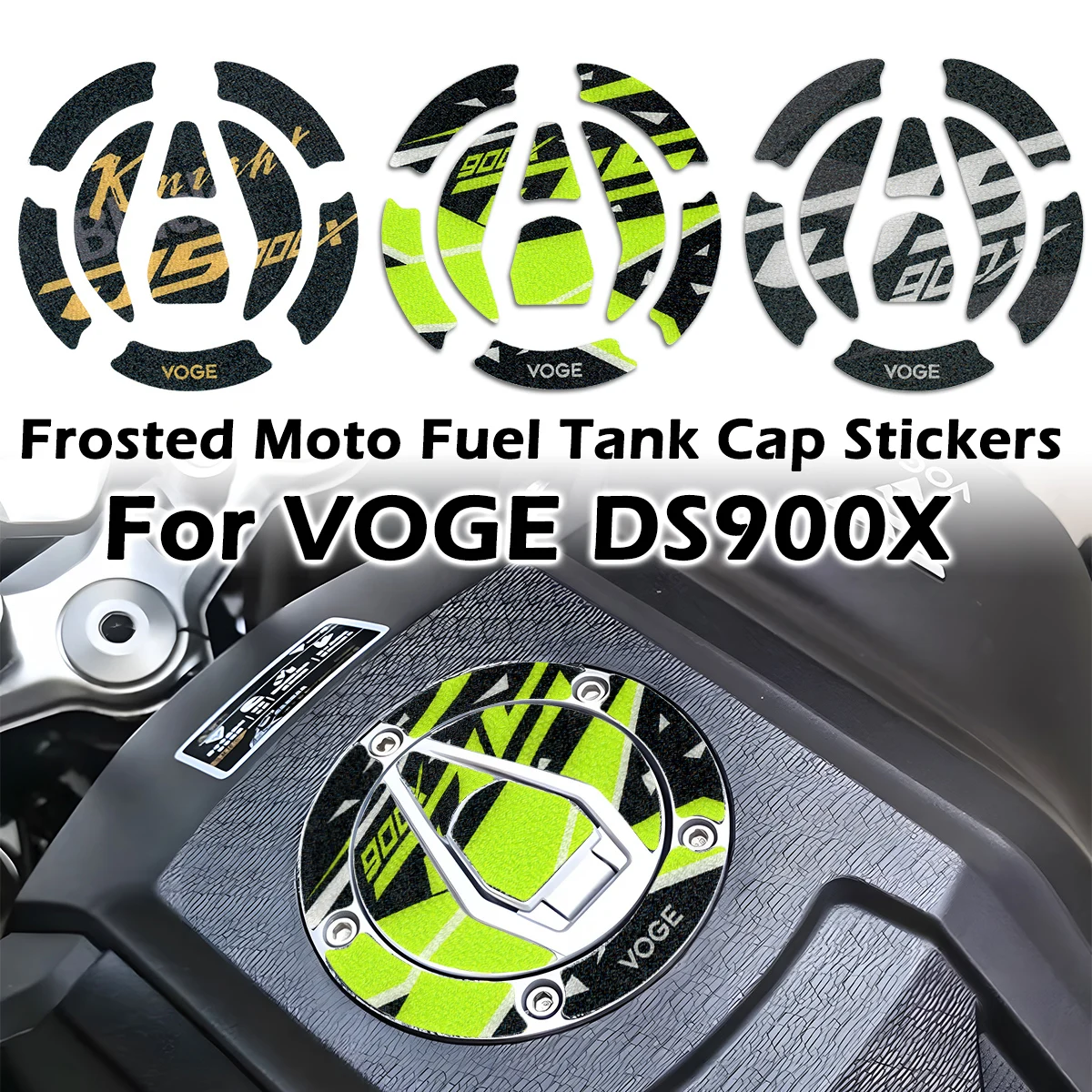 For VOGE DS900X Voge 900 DSX Frosted Moto Fuel Tank Cap Stickers Motorcycle Gas Oil Tank Pad Protection Accessories Decals