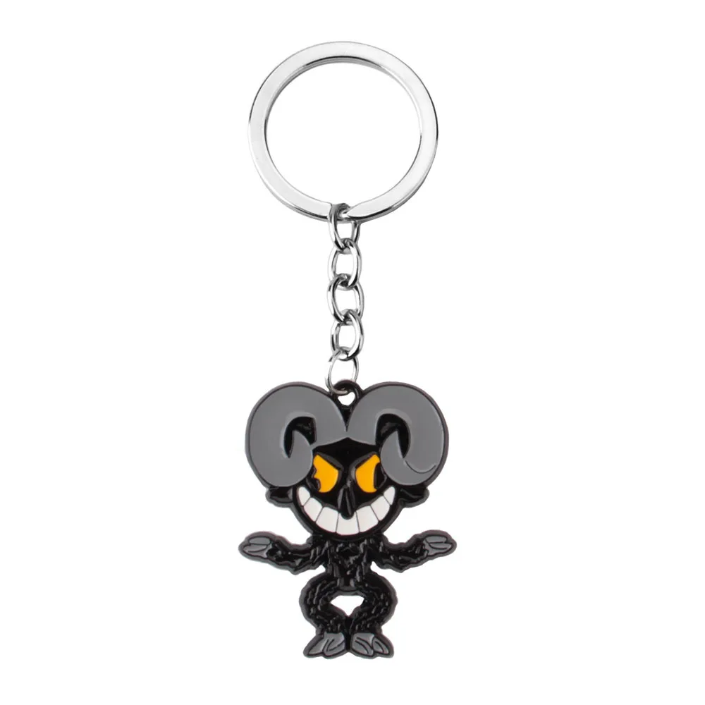 New game peripheral cuphead alloy keychain mug character pendant