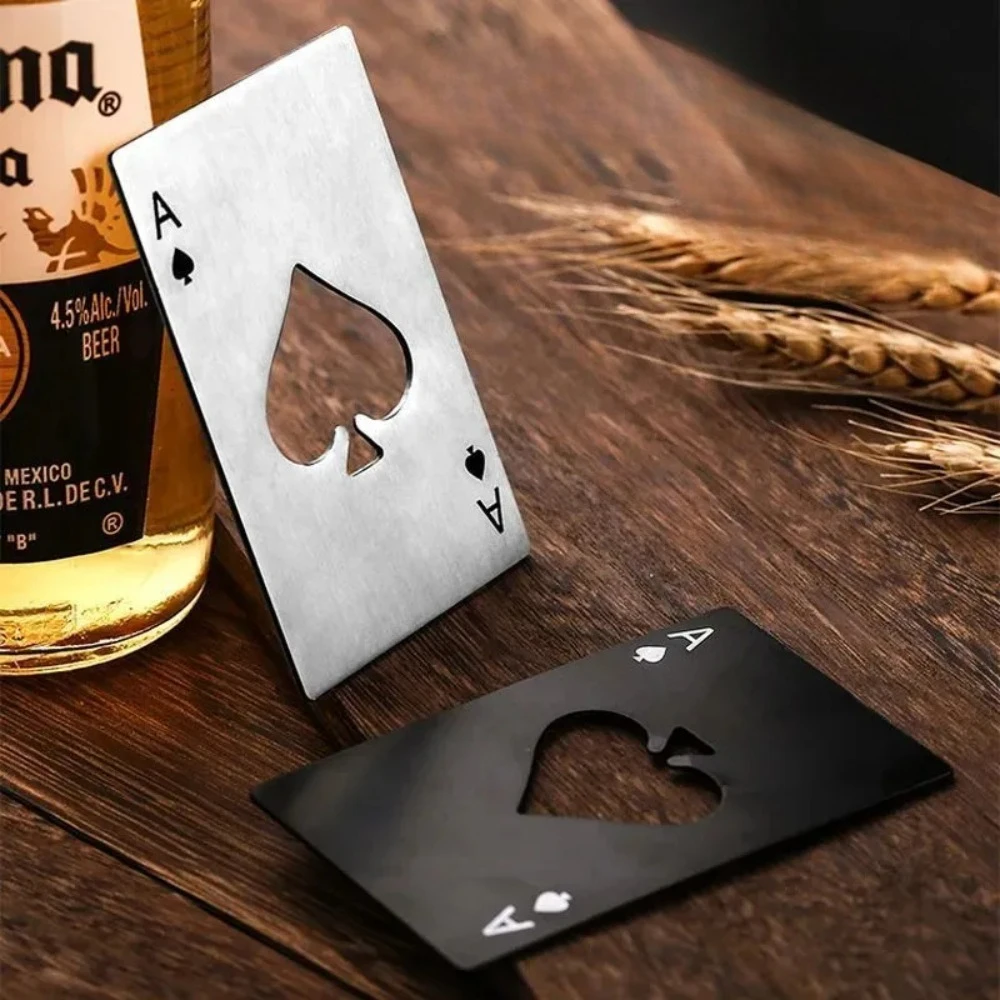 Stainless Steel Spades A Winemaker Bottle Opener Playing Cards Bottle Opener Credit Card Beer Bottle Opener