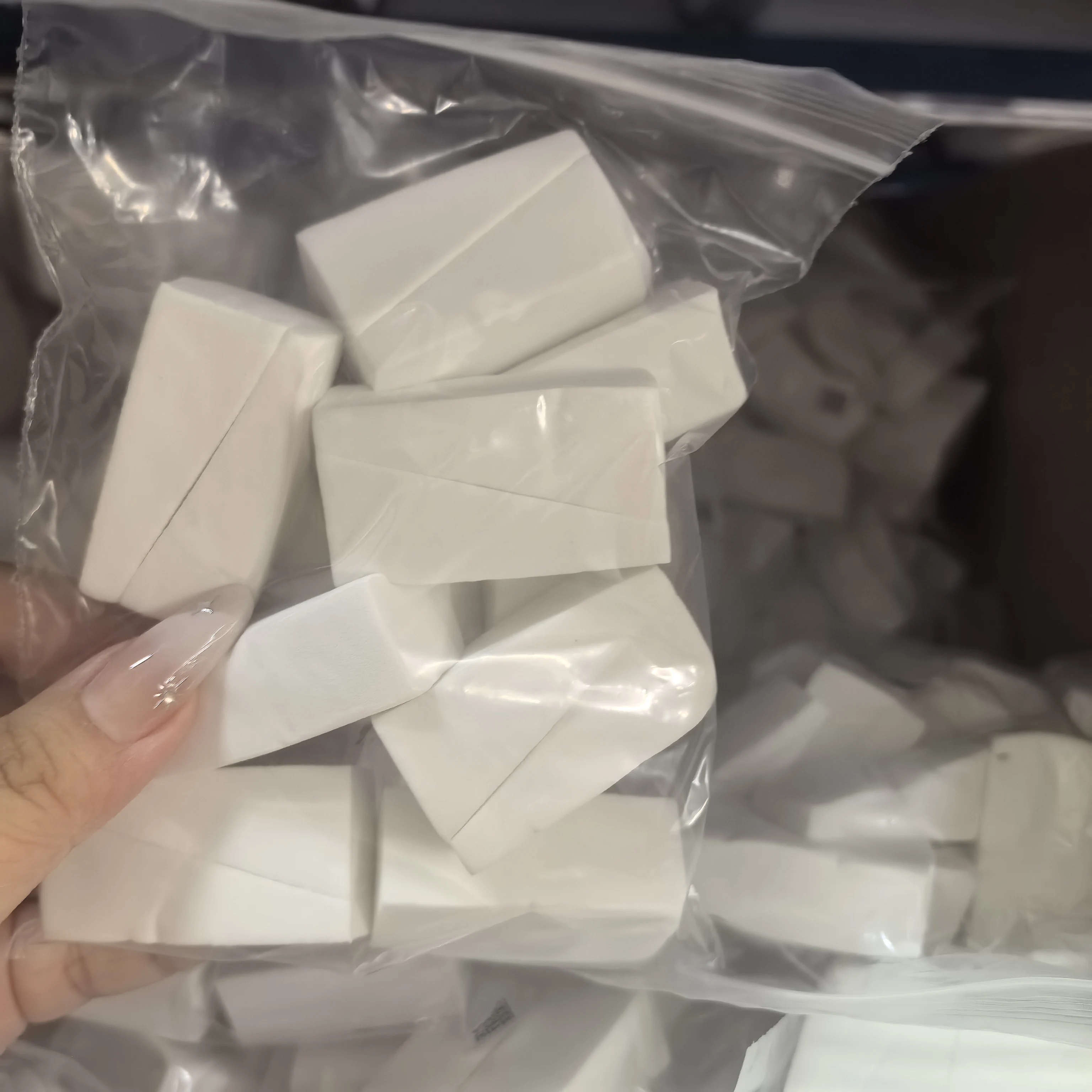 20/50 قطعة الأبيض إسفنجة لينة مسمار الإسفنج التدرج تأثير اللوحة الربت أداة DIY بها بنفسك مانيكير أومبير الإسفنج التدرج أدوات مانيكير