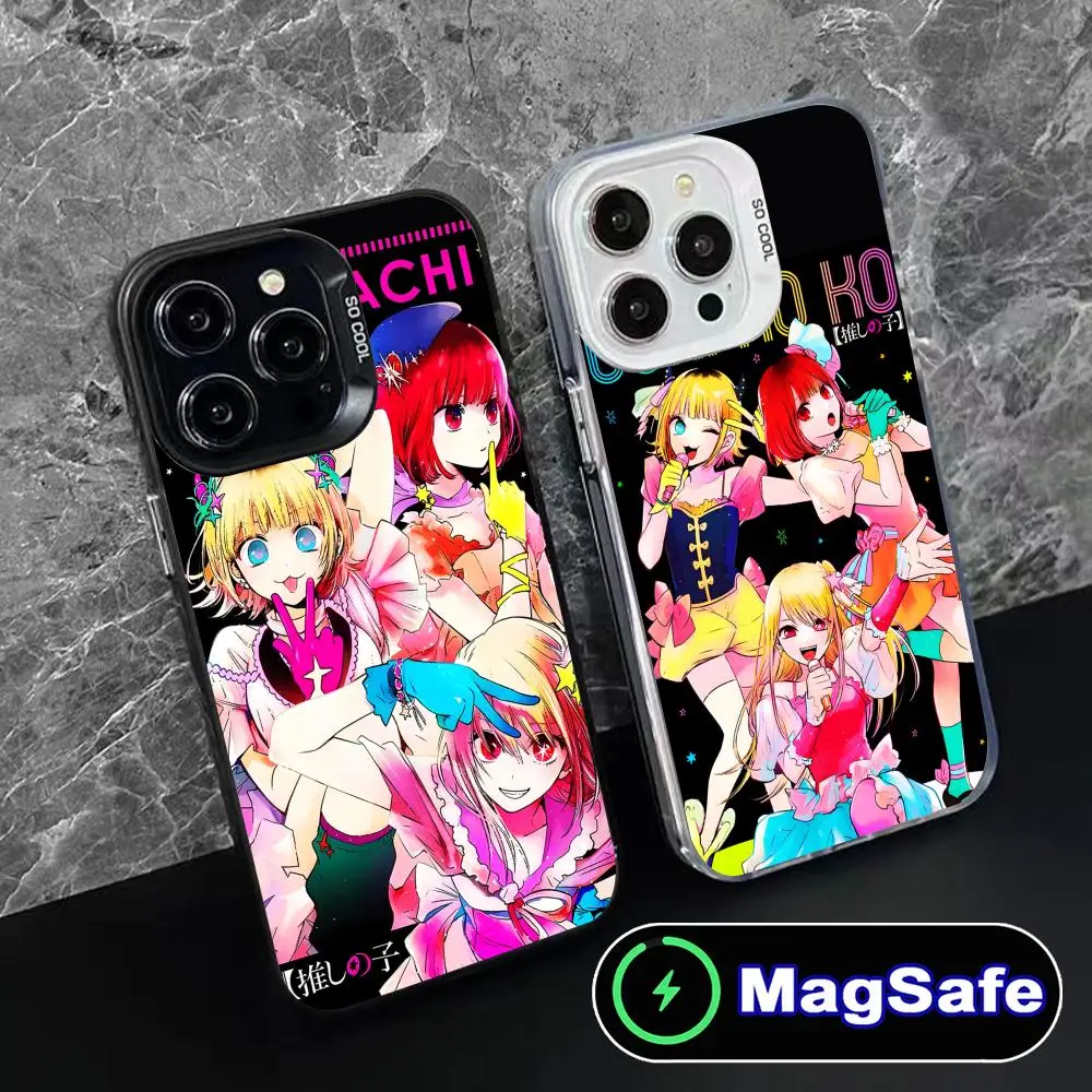 Oshi no ko B-Komachi Phone Case for iPhone 16 15 14 13 12 11 Pro Max Plus MagSafe Translucent Colour Protective Cover Pretty