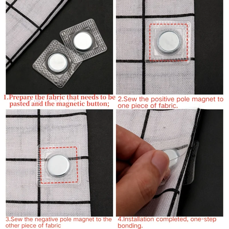 

6Pair Waterproof Magnetic Fasteners DIY Handbag Cloth Bag Magnet Fastener PVC Invisible Hidden Metal Magnetic Button Snap