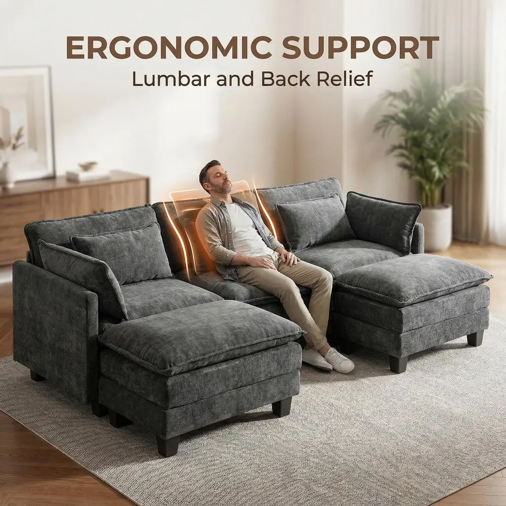 U Shape Sectional Sofa 3