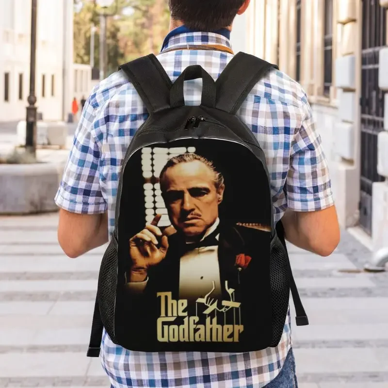 Mochila de película personalizada para hombre y mujer, bolsa básica para la escuela y la universidad, el padrino, Gángster