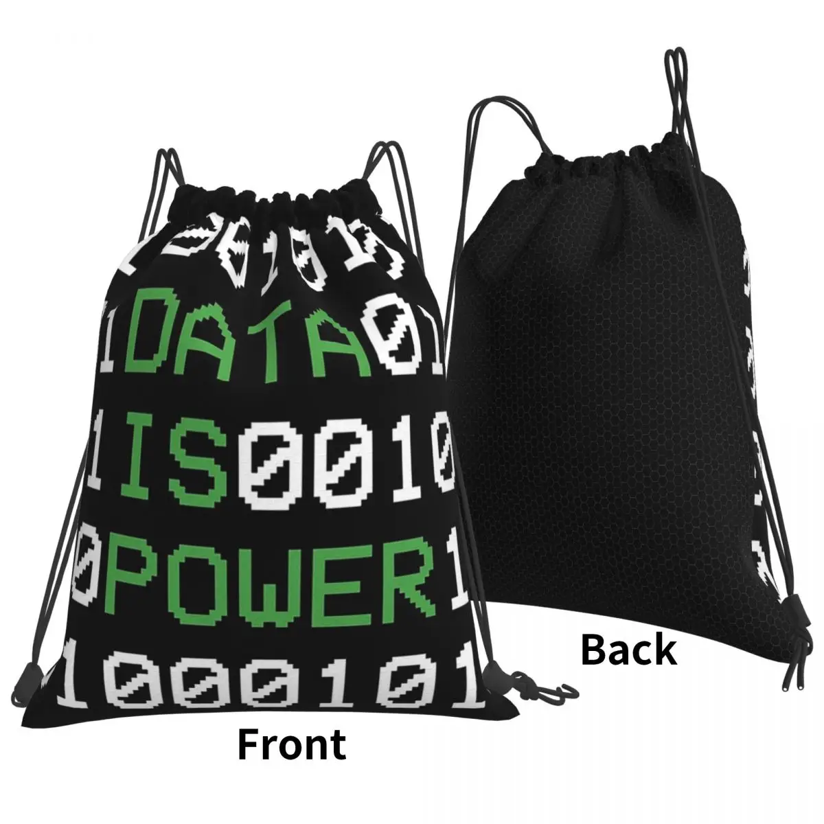 Hacker Code Binary Code Geek Science Computer Backpacks Fashion Drawstring Bags Storage Bag Book Bags for Man Woman Students