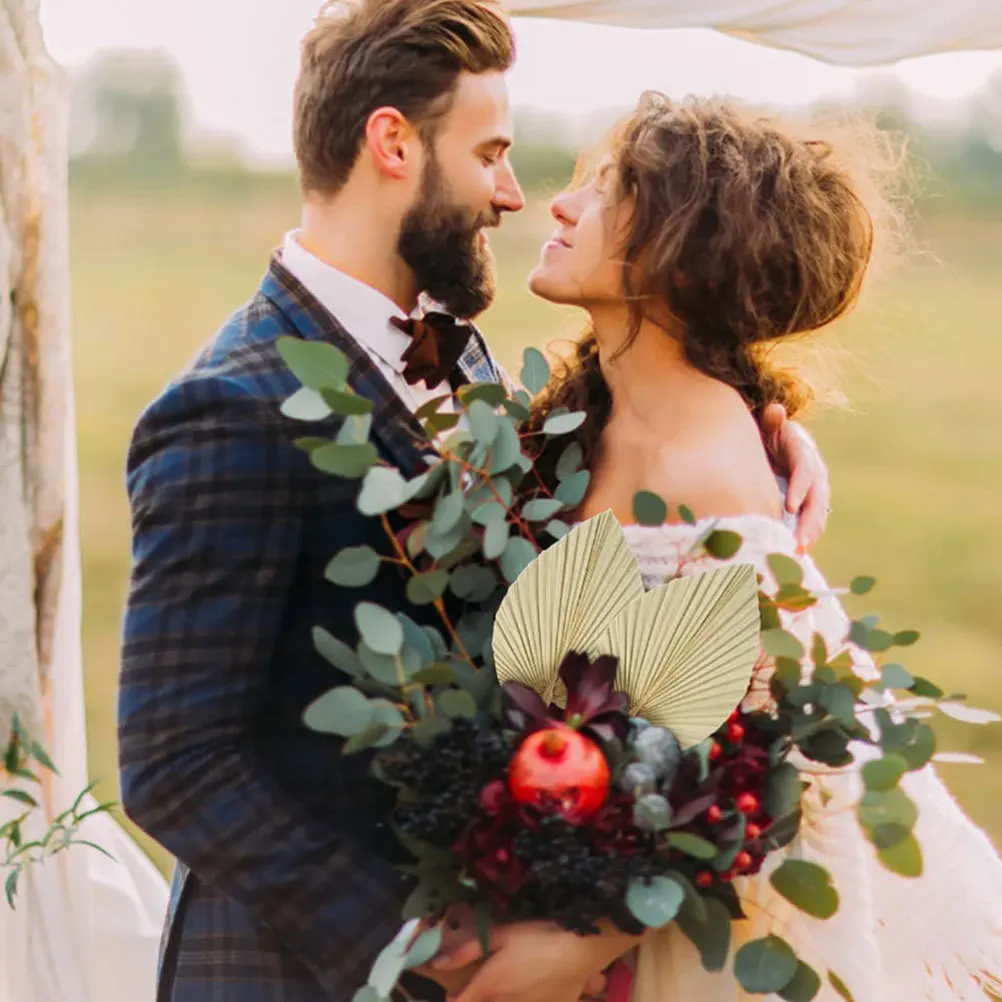 

4Pcs Dried Palm Leaf Decoration Natural Archway Layout Wedding Party Scene Festival Decor Vase Ornament Wall Hanging