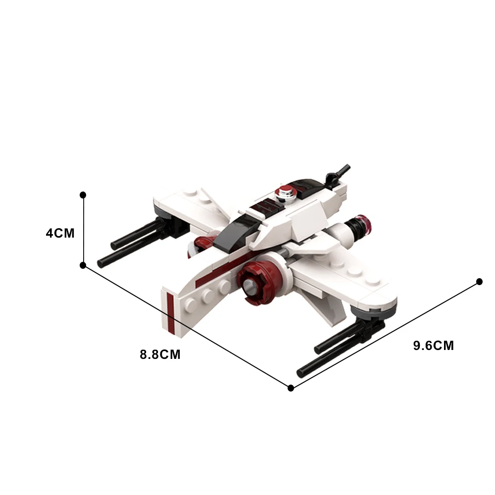 SETBRICKS MOC Mini Spaceship Fighter Aircraft Set Model Plane Building Blocks Toys  Bricks Educational Model For Kid Gift