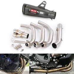 For Yamaha TRACER 900\GT 15-19 Motorcycles Exhaust System Tail Muffler Header Mid Pipe Stainless Steel Slip On Without DB Killer