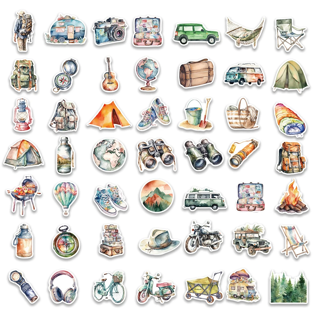 10/30/50 Stuks Ins Stijl Outdoor Wandelen Camping Graffiti Stickers Cartoon Stickers Laptop Notebook Koffer Decoratie Sticker Speelgoed