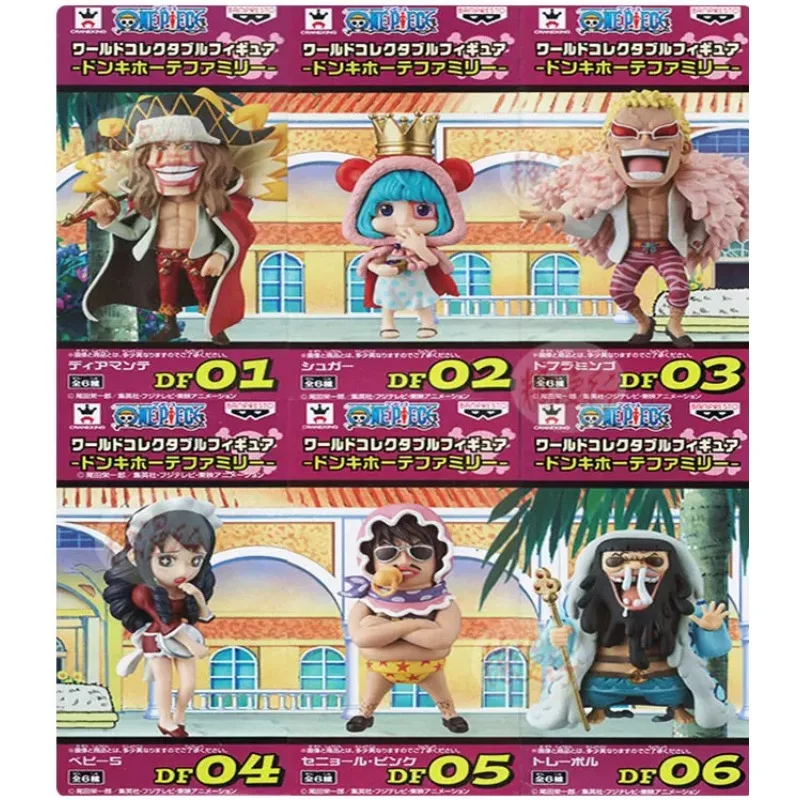 Original Genuine BANPRESTO One Piece WCF Donquixote Family Doflamingo Sugar Diamante Baby-5 Senor Pink Trebol Anime Figures