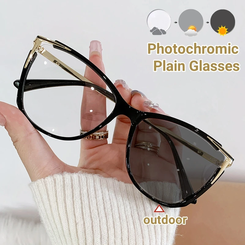 

Fashion Cat Eye Photochromic Eyewear Computer Glasses Women Men Anti Blue Light Blocking Glasses Optical Spectacle Eyeglass