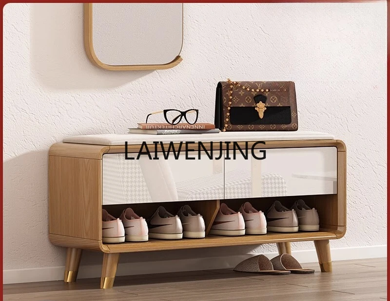 

SGF home light luxury shoe change stool household shoe rack seated door soft bag seat cushion