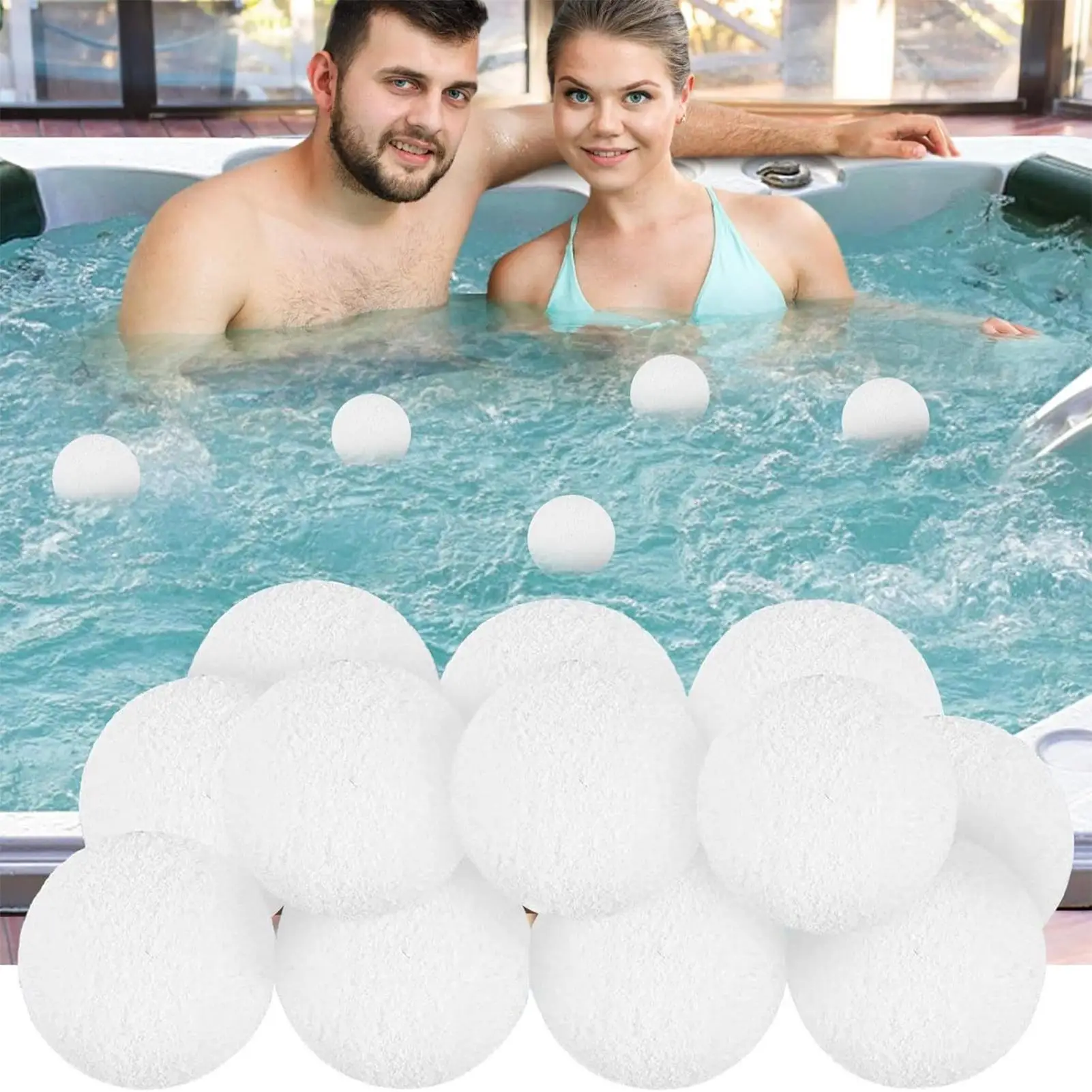 

2/4pcs Scum Eliminating Ball Oil Absorbing Sponge Reusable Floating Ball Washable Absorber Balls Multifunctional for Hot Tub Spa
