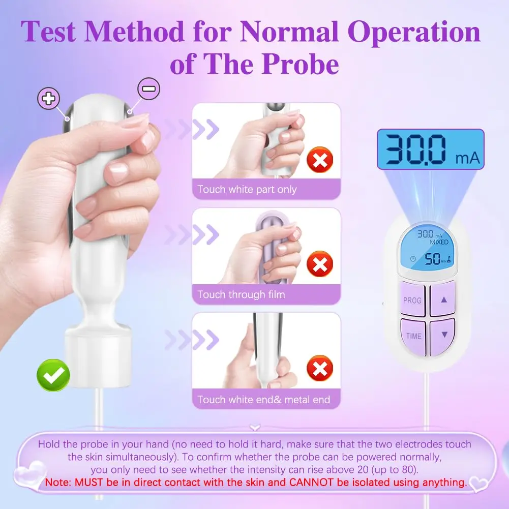 Electric Kegel Exerciser Pelvic Floor Muscle Trainer 4 Modes 0-80mA Adjustable Intensity Postpartum Urinary Incontinence Repair