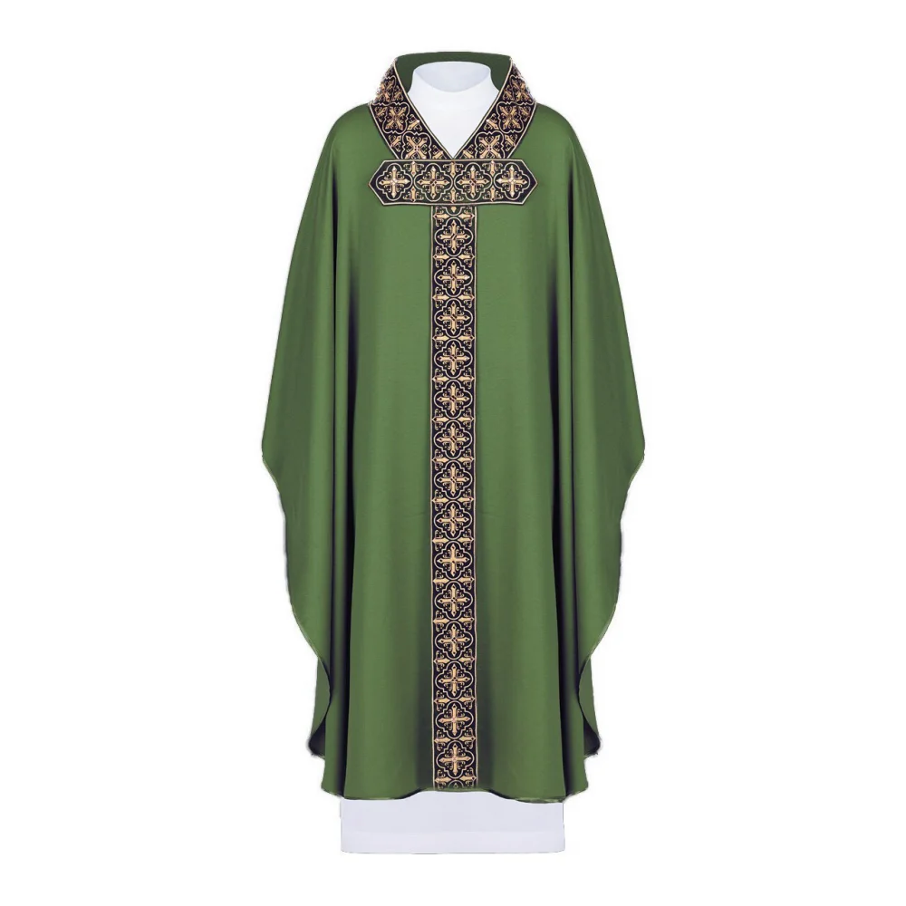 

Average Size Chest 112 Cm Mens Priest Clergy Celebrant Chasuble Catholic Church Father Cosplay Costume Mass Vestments Robe