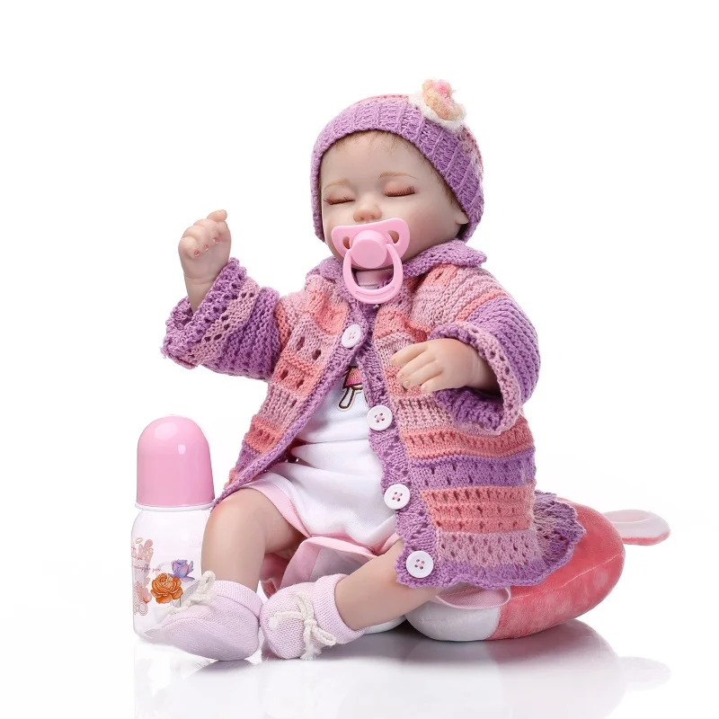 

44CM Newborn Russia Baby Doll Reborn Soft Cuddly Body Lifelike 3D Skin with Visible Veins High Quality Handmade Doll