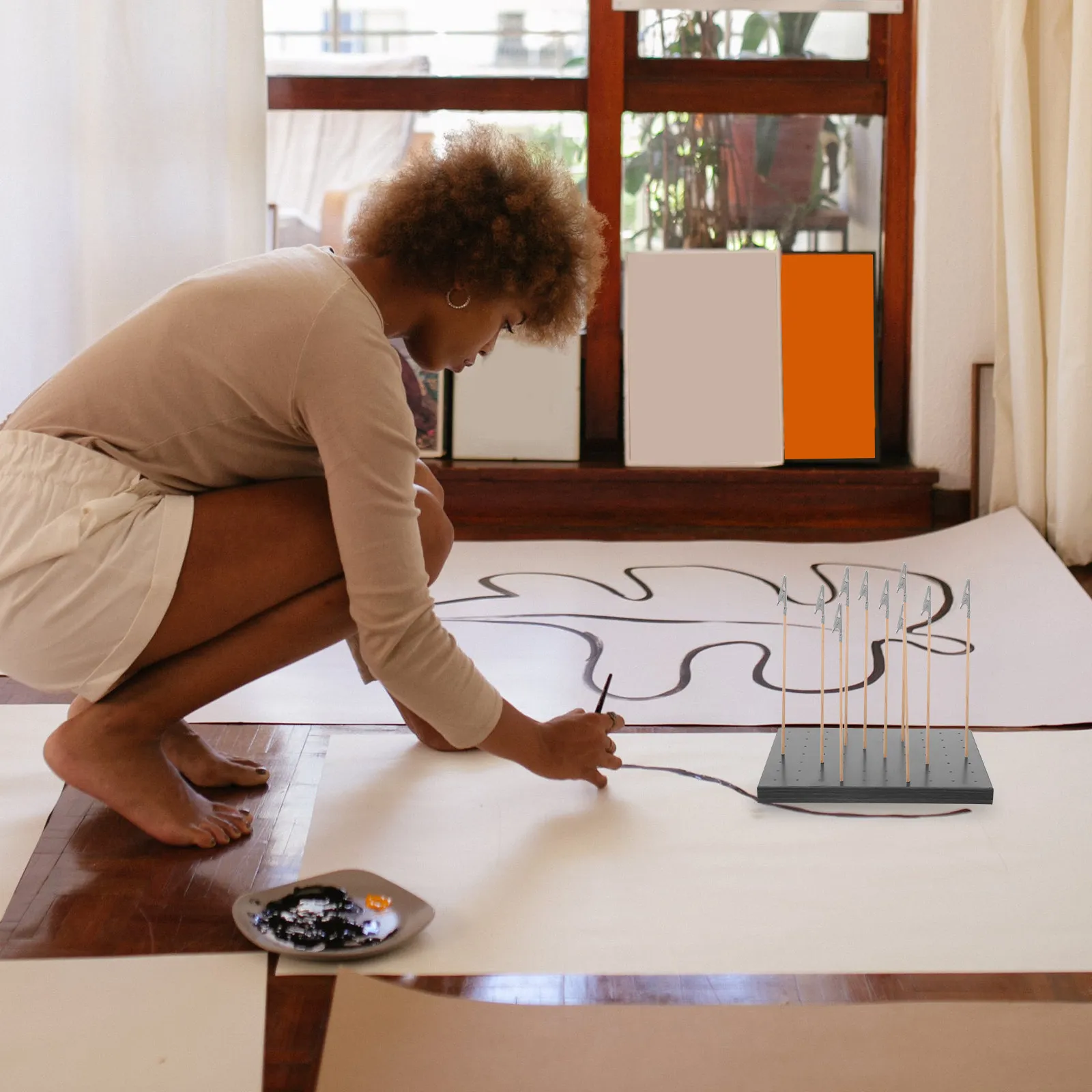 

Набор из 1 шт.: Регулируемый зажим-крокодил для распыления краски, подставка-держатель для аэрографии, аксессуар для рисования и DIY