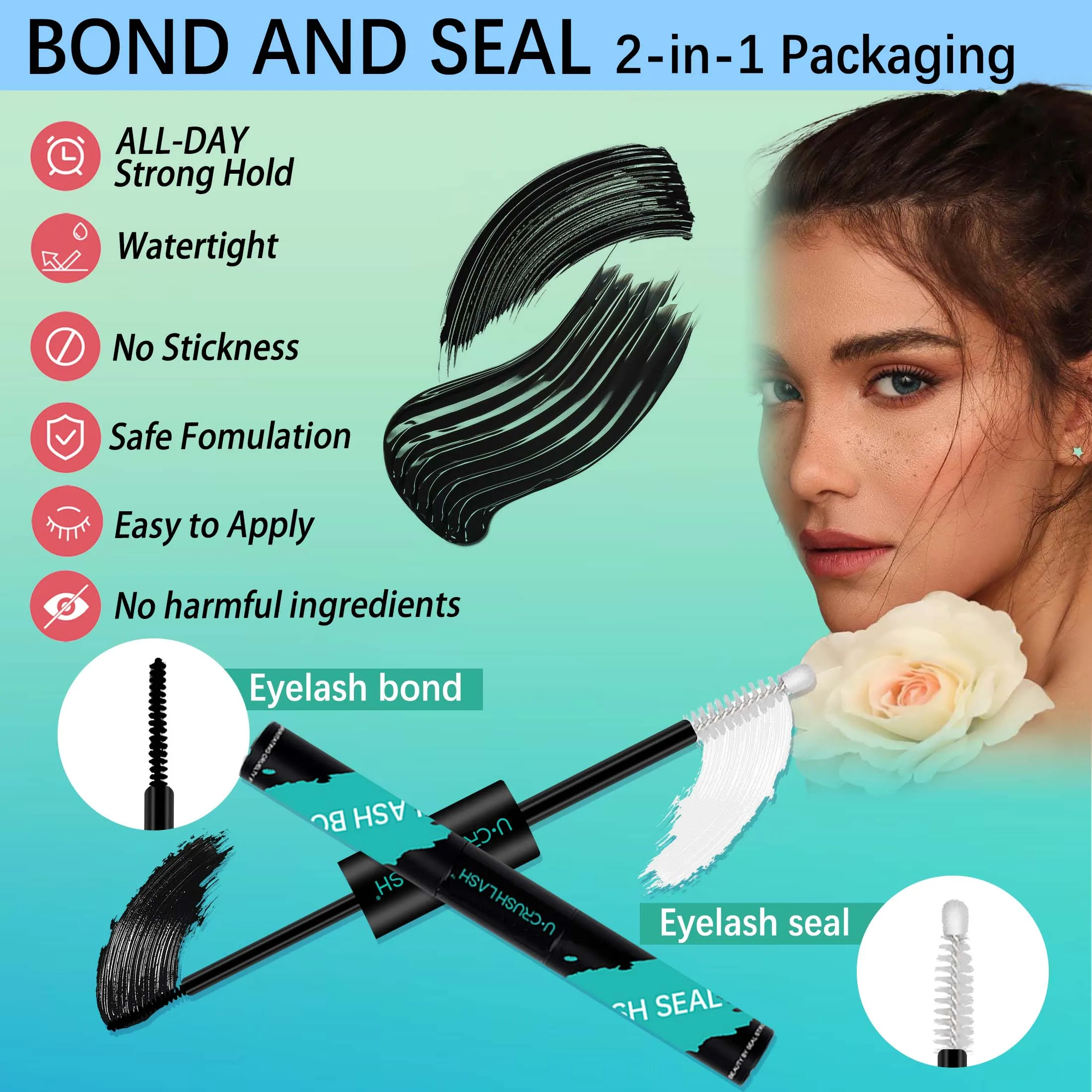 280 PCS DIY lashes extension kit D Curl 8-16mm lash กลุ่มขนตาปลอมและขนตาแต่งหน้าเครื่องมือ bond และ seal & remover