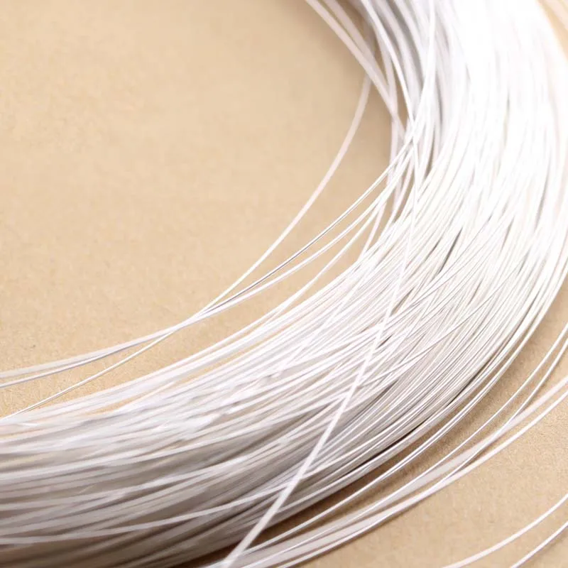 

1meter/lot Solid 925 Sterling Silver Wire Beading Stringing Jewelry Thread Filament Connector Accessories 0.3-1mm Wholesale