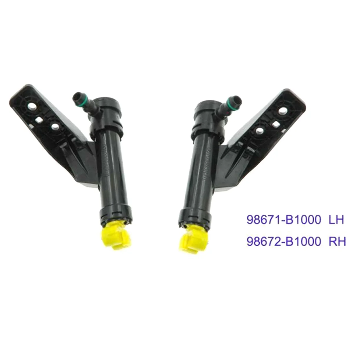 Bocal de pulverização da arruela do farol do carro, esquerdo e direito dianteiro, Hyundai Genesis G80 2015-2017, 98671-B1000 98672-B1000