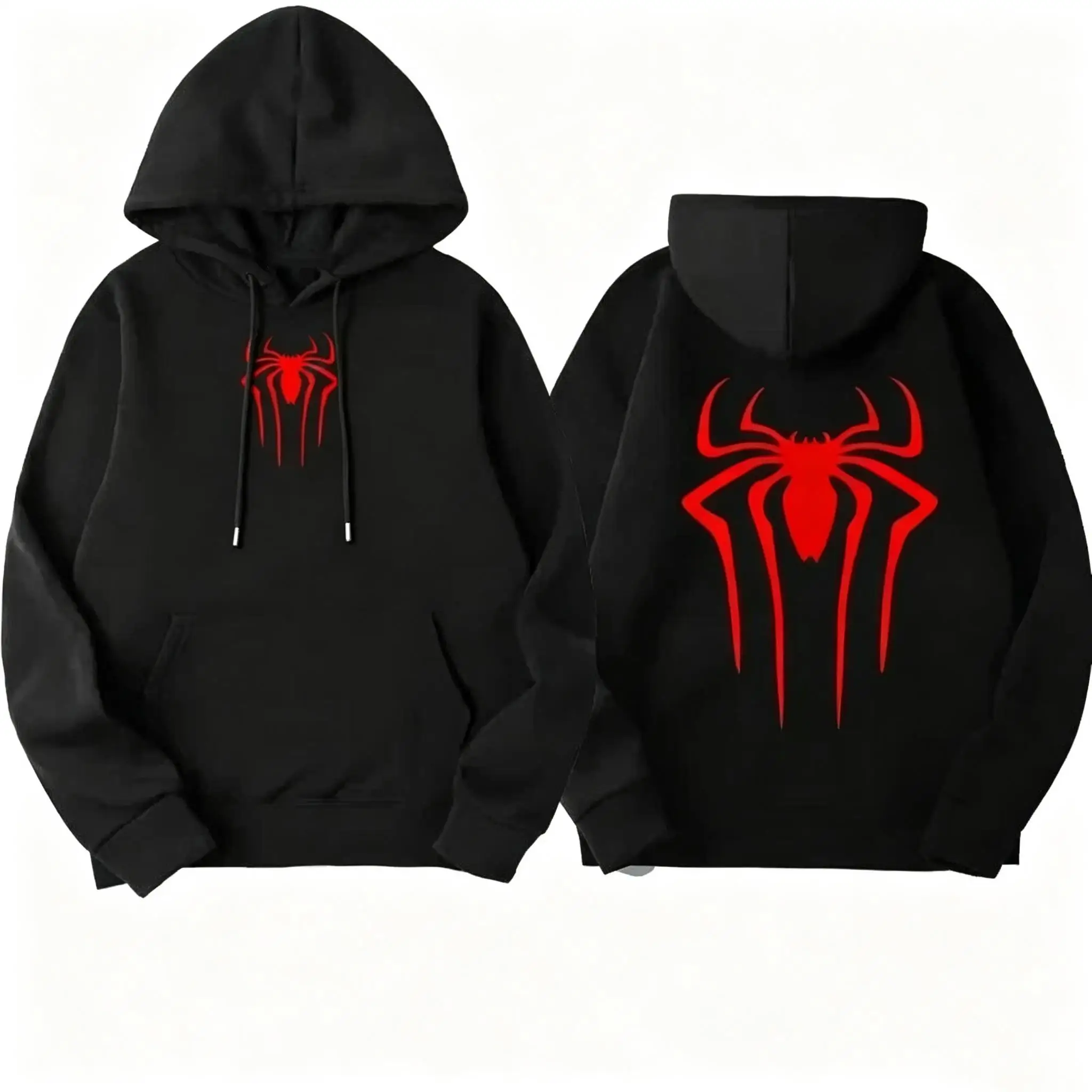 Creative Creative Red Spider Prints Womens Hoodies Winter Fleece Warm Pocket Pullovers Oversized Jogging Sweatshirts Korean Cheap Clothes - Aliexpress Deal