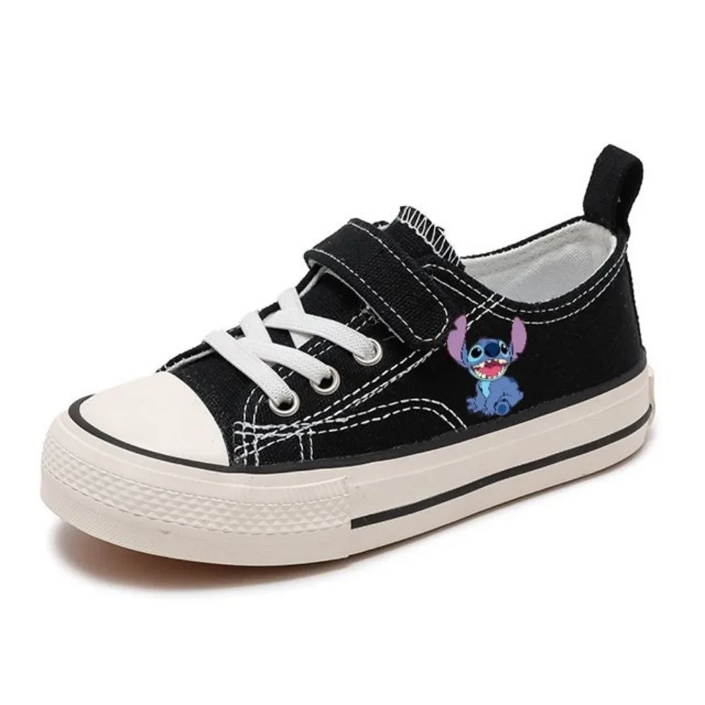 Fashion Cartoon Girl Kids Stitch Children Canvas Shoes Boys Kids Casual Sport lovely Shoes Print Flat bottomed Tennis Shoes