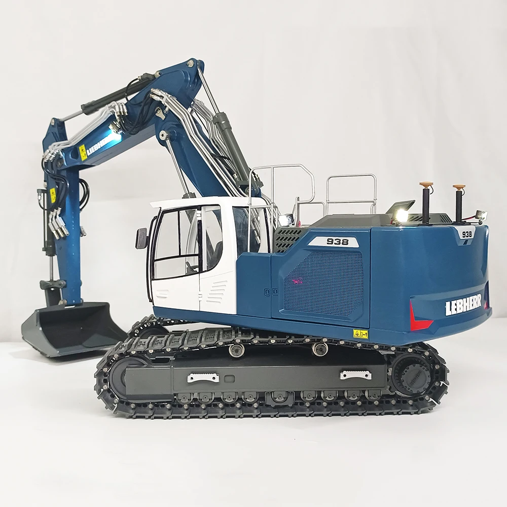 R938 1/14 RC Hydraulic Excavator Model 3 Section Arm with Lighting System Construction Machinery Model Toy