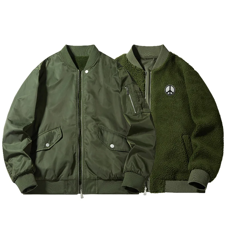

Размер 4XL, новое пилотное зимнее новое поступление, двусторонняя летная военная ветрозащитная куртка-мужская флисовая рабочая одежда на подкладке из шерпы, пальто