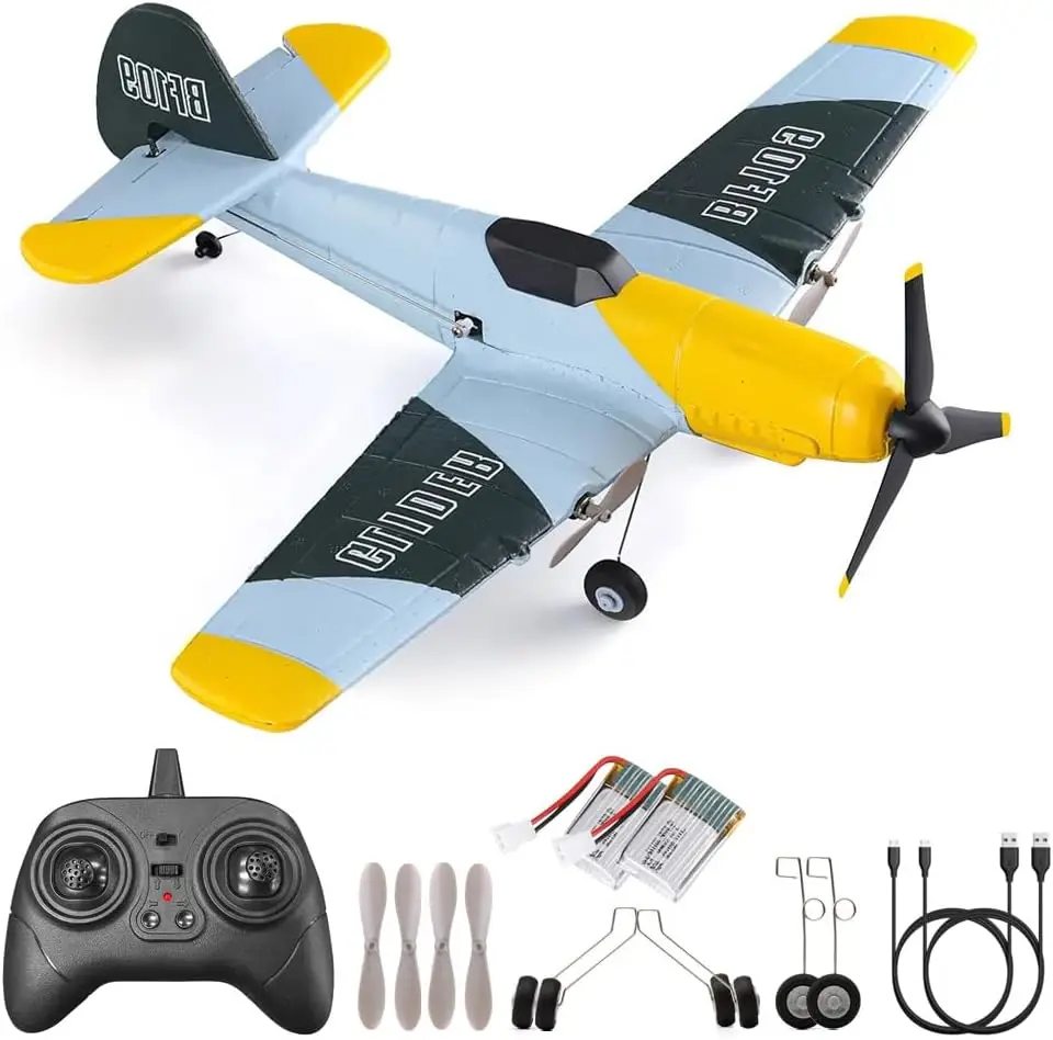 RC Flugzeug P51/BF109 Professionelles 2,4G 3CH Ferngesteuertes Flugzeug EPP Schaumstoff Flugmodell Spielzeug für Kinder Geschenke