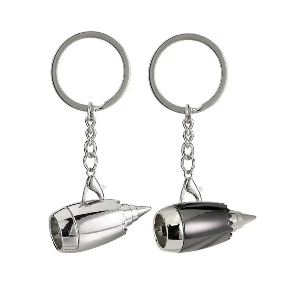 Bag Decorative Aircraft Engine Key Chain Cellphone Charm Zinc Alloy Plane Engine Key Rings Metal Pendant Mini Jet Engine