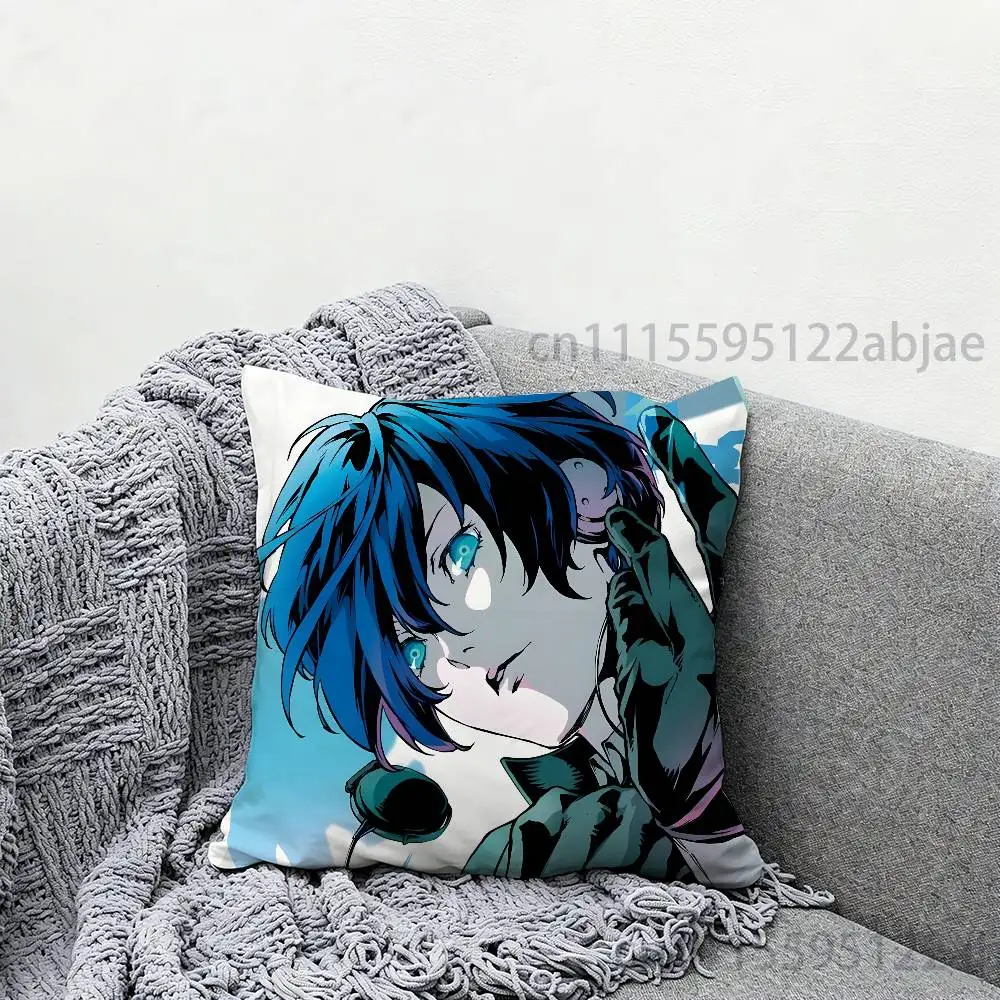 M-Makoto Y-Yuki Persona 3 Throw Pillow Case 50x50cm DIY Square Pillowcase Square Office Cushion Cover 3