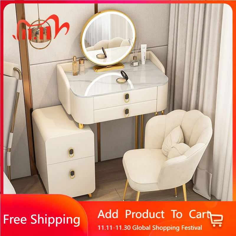 Luxury Women Vanity Table College Dorm Essentials AcShelf Cosmetics Dressing Table Cessories Makeup Vestidores Trendy Furniture