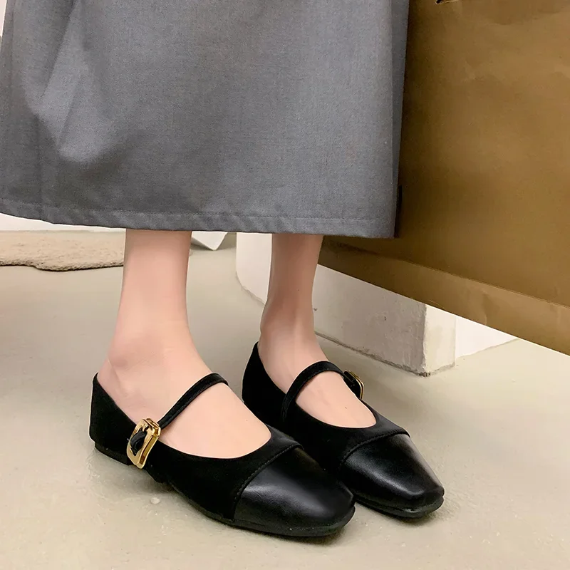 2024 Nowa moda Wiosna Kobiety Loafer Shoes Shallow Street Style Flats Shoes Ladies Comfort Soft Sole Ballerinas Shoes